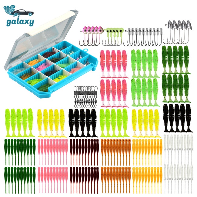 Galaxy Set 216 Mồi Giả Nhử Cá Bằng Nhựa Mềm Kèm Móc Câu