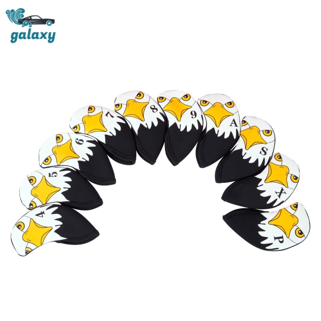 Galaxy Set 10 Vỏ Bọc Đầu Gậy Đánh Golf Chống Trầy In Số Tiện Dụng
