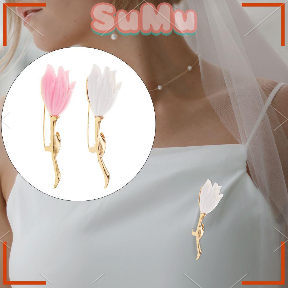 SUMU Trâm Cài Áo Hình Hoa Tulip Phong Cách Vintage Thanh Lịch Cho Nữ