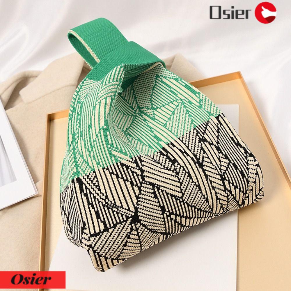 OSIER1 Túi Xách Mini Đan Len Đeo Vai Thời Trang Xinh Xắn Cho Nữ