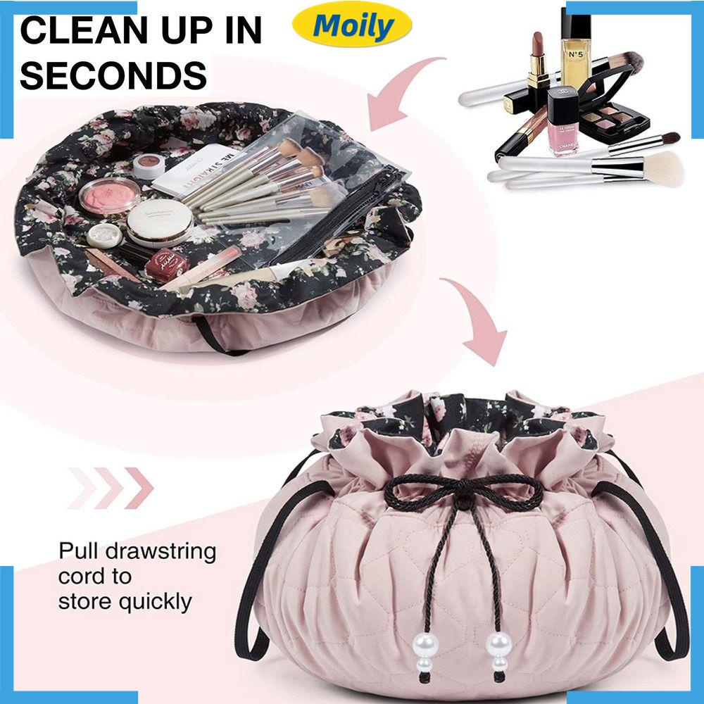 MOILYVN Túi Đựng Cọ Trang Điểm Sức Chứa Lớn Có Dây Rút Thời Trang Cho Nữ