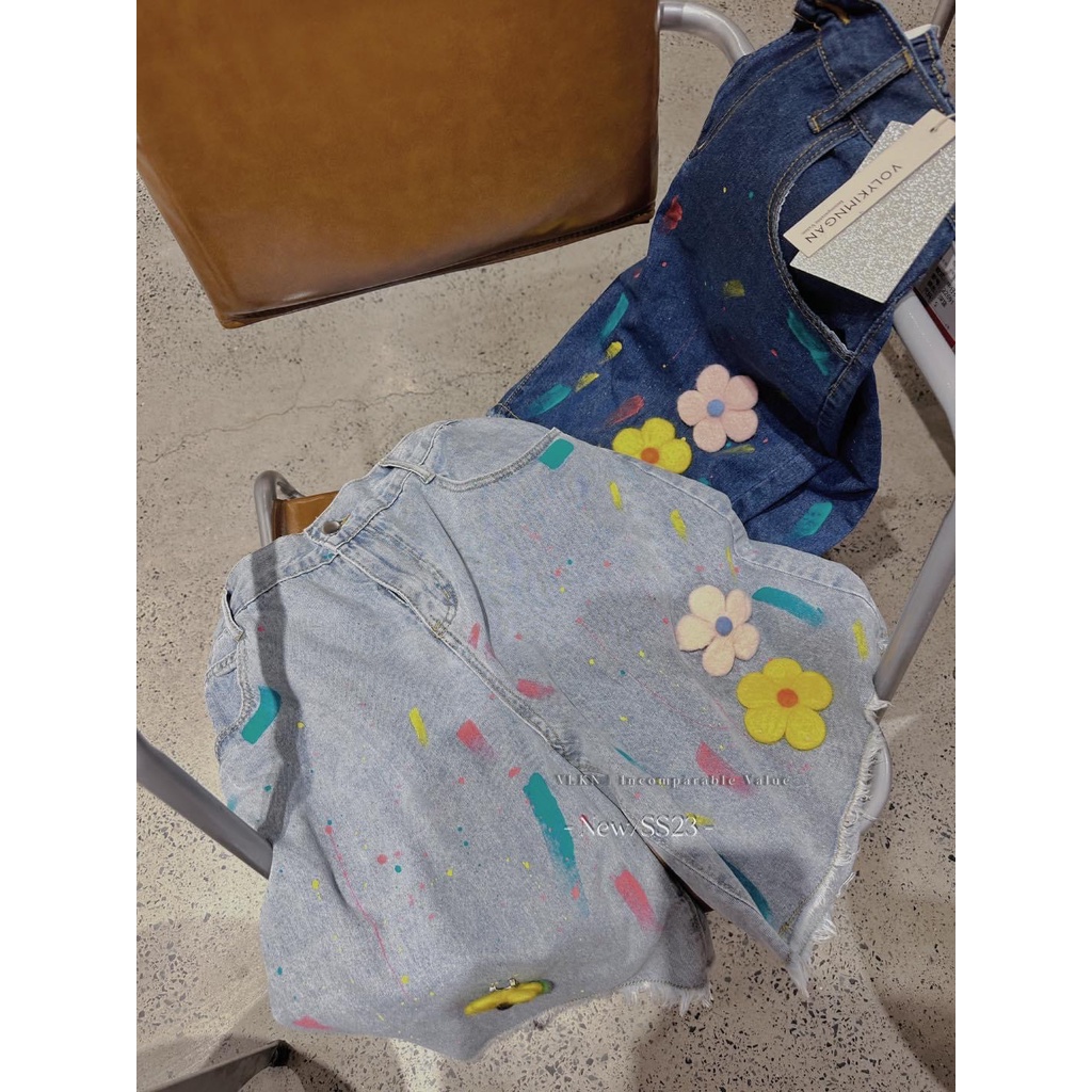 Quần short vẩy sơn hoa ji.wa