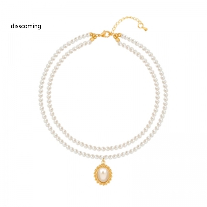 Băng Đô SL SL SL SL SL| Vòng cổ Hai Lớp Đính Ngọc Trai Phong Cách baroque Thời Trang Cho Nữ