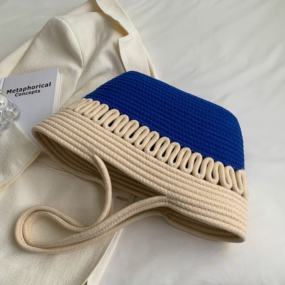 1 Túi Xách Đan Lát Họa Tiết Chấm Bi Nhiều Màu Sắc Phong Cách Bohemia