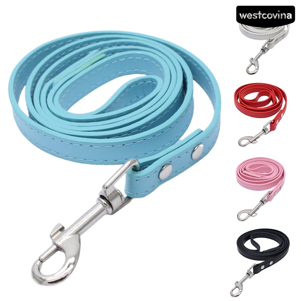 [COD]♞Dây Dắt Thú Cưng Đi Dạo Bằng Da Giả Chống Cắn Kích Thước Vừa