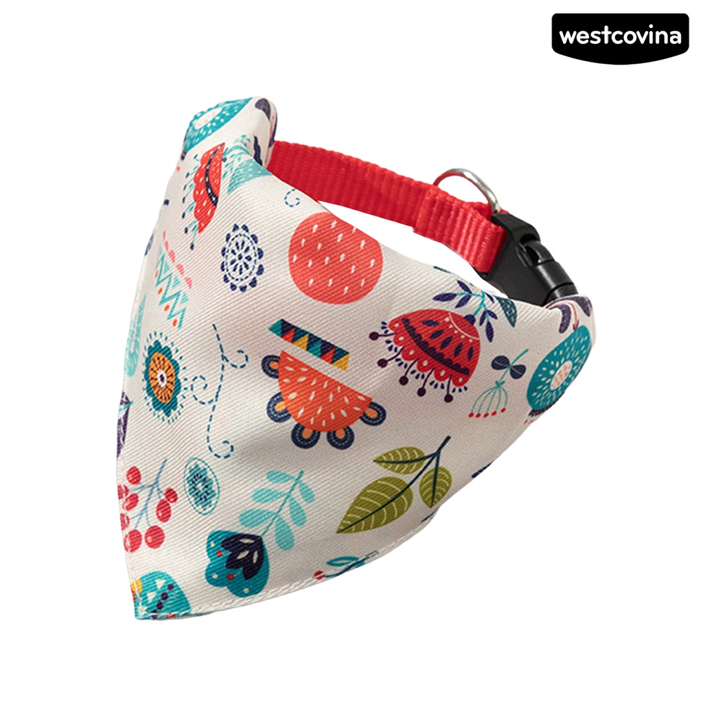 [COD]♞Khăn Choàng Cổ Tam Giác Có Vòng Kim Loại Mềm Tháo Gỡ Nhanh In Họa Tiết Trái Cây Cho Cún Cưng