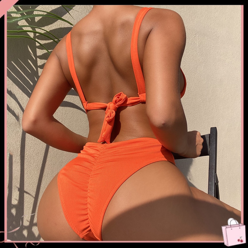 Bộ Đồ Bơi 2 Mảnh Màu Sắc Thời Trang Quyến Rũ Cho Nữ