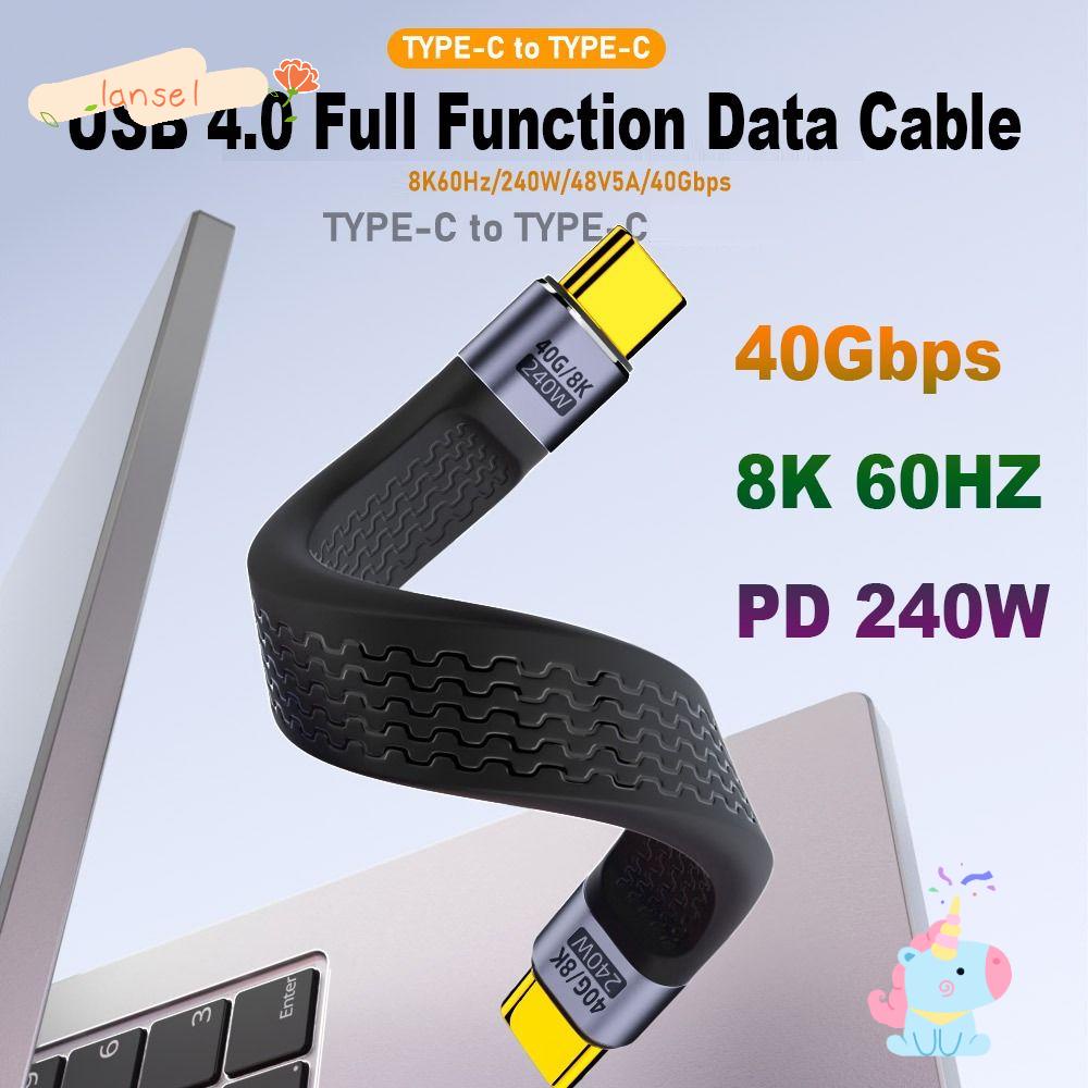 LANSEL Dây Cáp Sạc Nhanh USB 4.0 Chip C Sang Type C 240W 40Gbps Cho Điện Thoại Di Động
