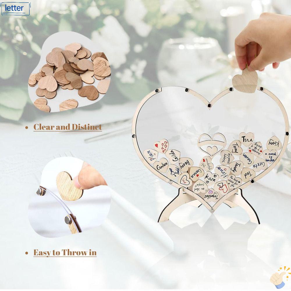 LET Hộp 80 Trái Tim 3D 60 Trái Tim Trang Trí Đám Cưới