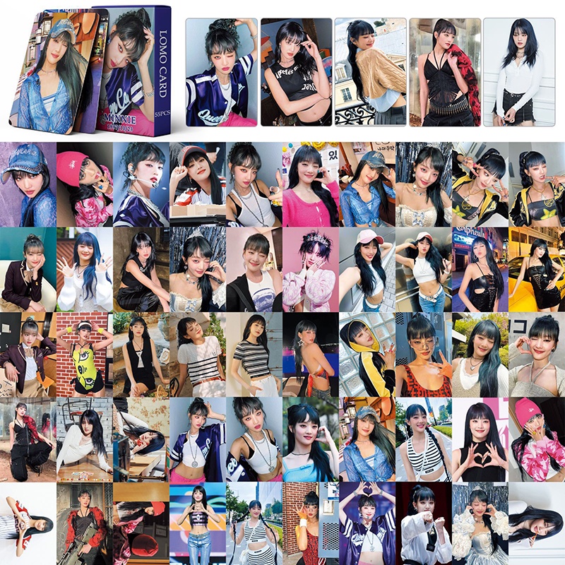 I-DLE Minnie LOMO Card Set 55 Tấm Thẻ Ảnh Hình Nhóm Nhạc KPOP