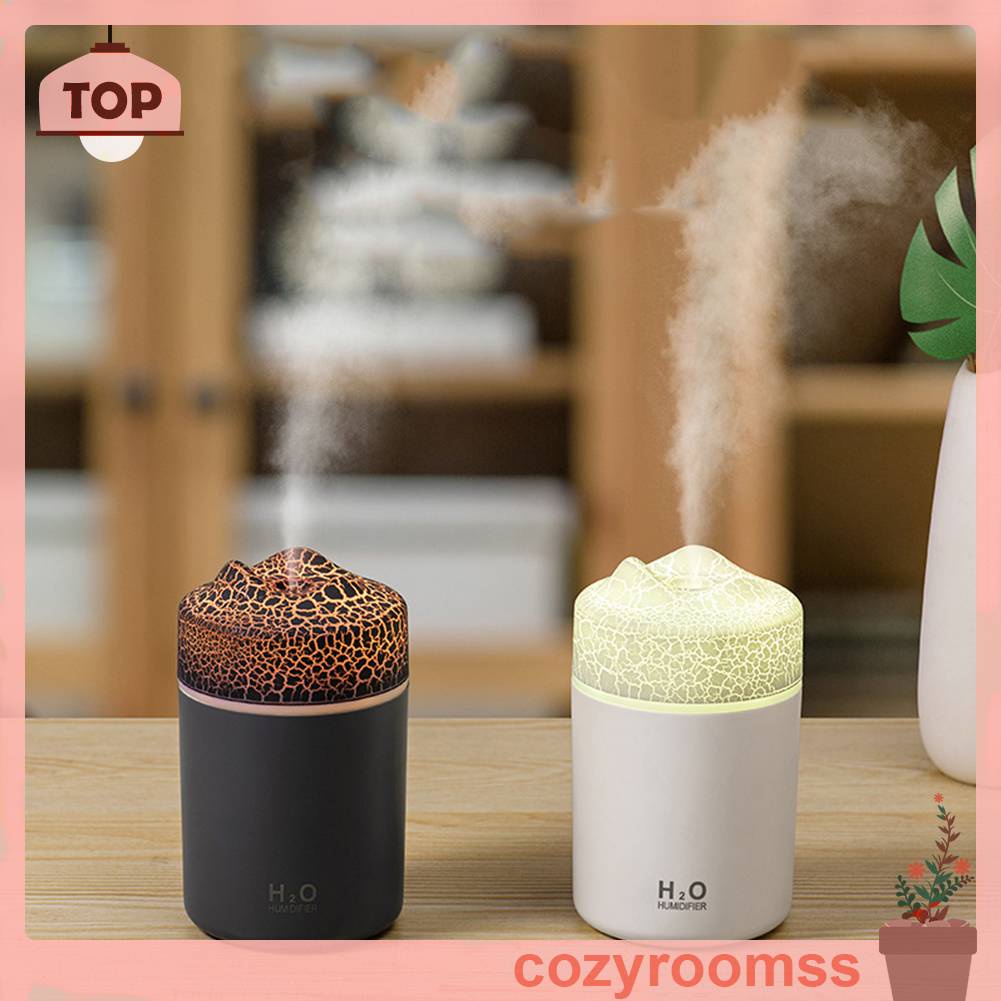 Máy Phun Sương Tạo Độ Ẩm Không Khí 300ml Có Đèn Nhiều Màu