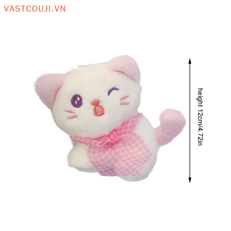Móc Khóa Hình Mèo Nhồi Bông 12CM Dễ Thương