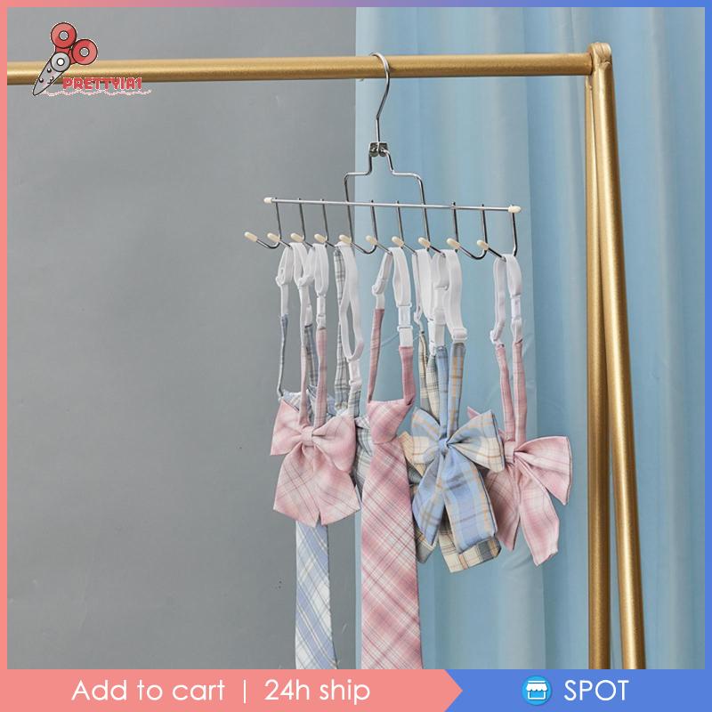 Giá Treo Cà Vạt / Khăn Choàng / Thắt Lưng 10 Móc Thiết Kế Xinh Xắn Tiện Dụng