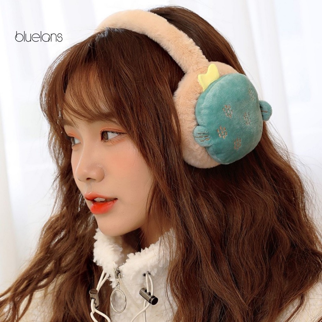 Vỏ Bọc Bảo Vệ Tai Nghe Bluelans Bằng Vải Bông Dày Dặn Co Giãn Chống Trượt Hình Trái Dứa Có Thể