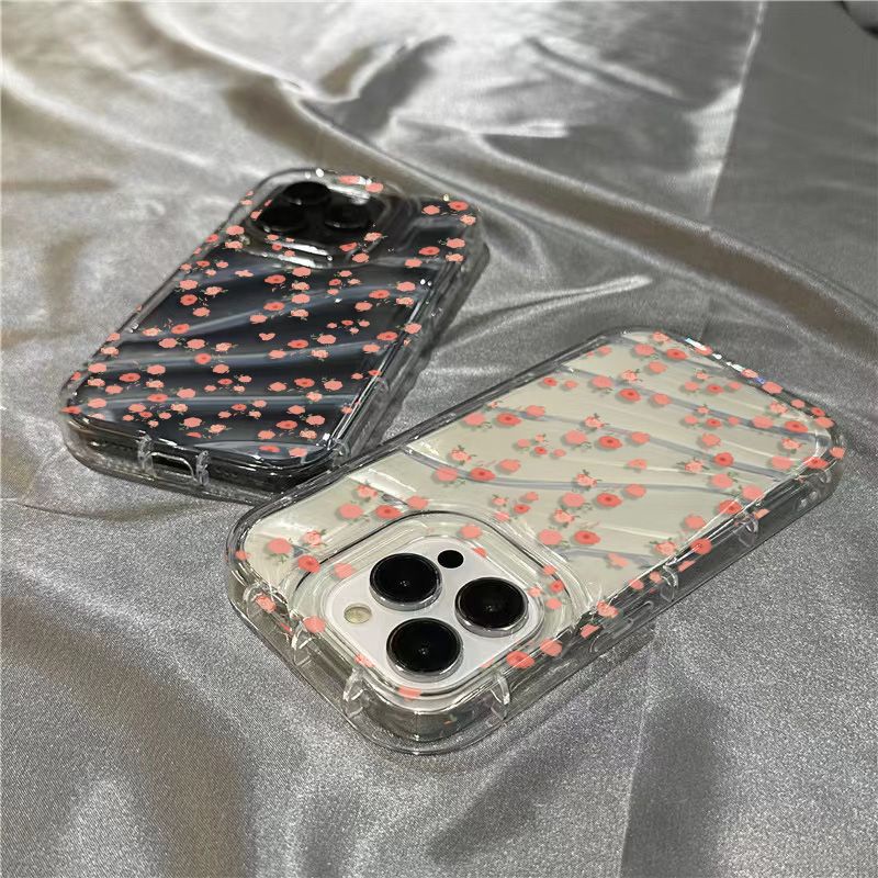 Ốp Điện Thoại Mềm Trong Suốt Họa Tiết Hoa Xinh Xắn Cho Iphone 1312 11 Xr 14Promax 8 / / 7Plus W9AN