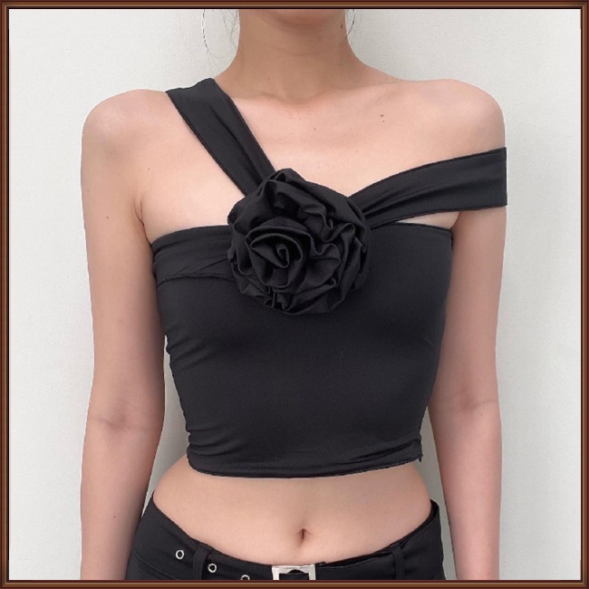 Áo Croptop Không Tay Hở Lưng Mềm Mại Thoáng Khí Thoải Mái Gợi Cảm Cho Nữ