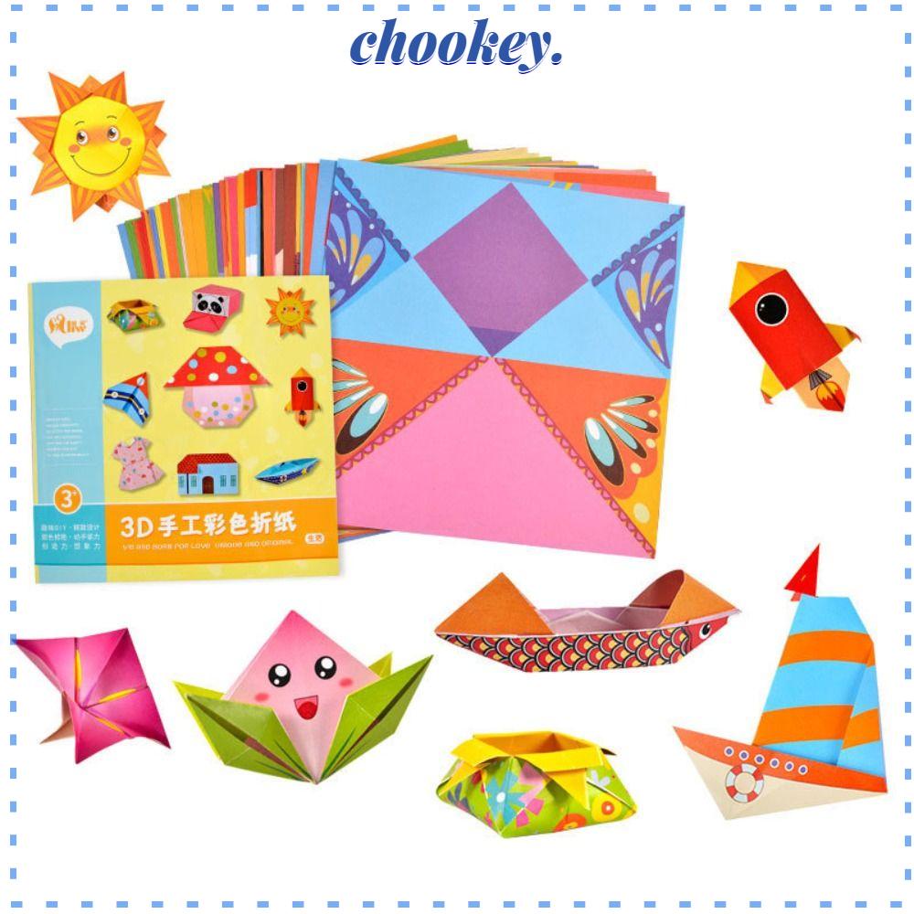 CHOOKEY Giấy Xếp Hình Hoạt Hình Xinh Xắn Cho Bé