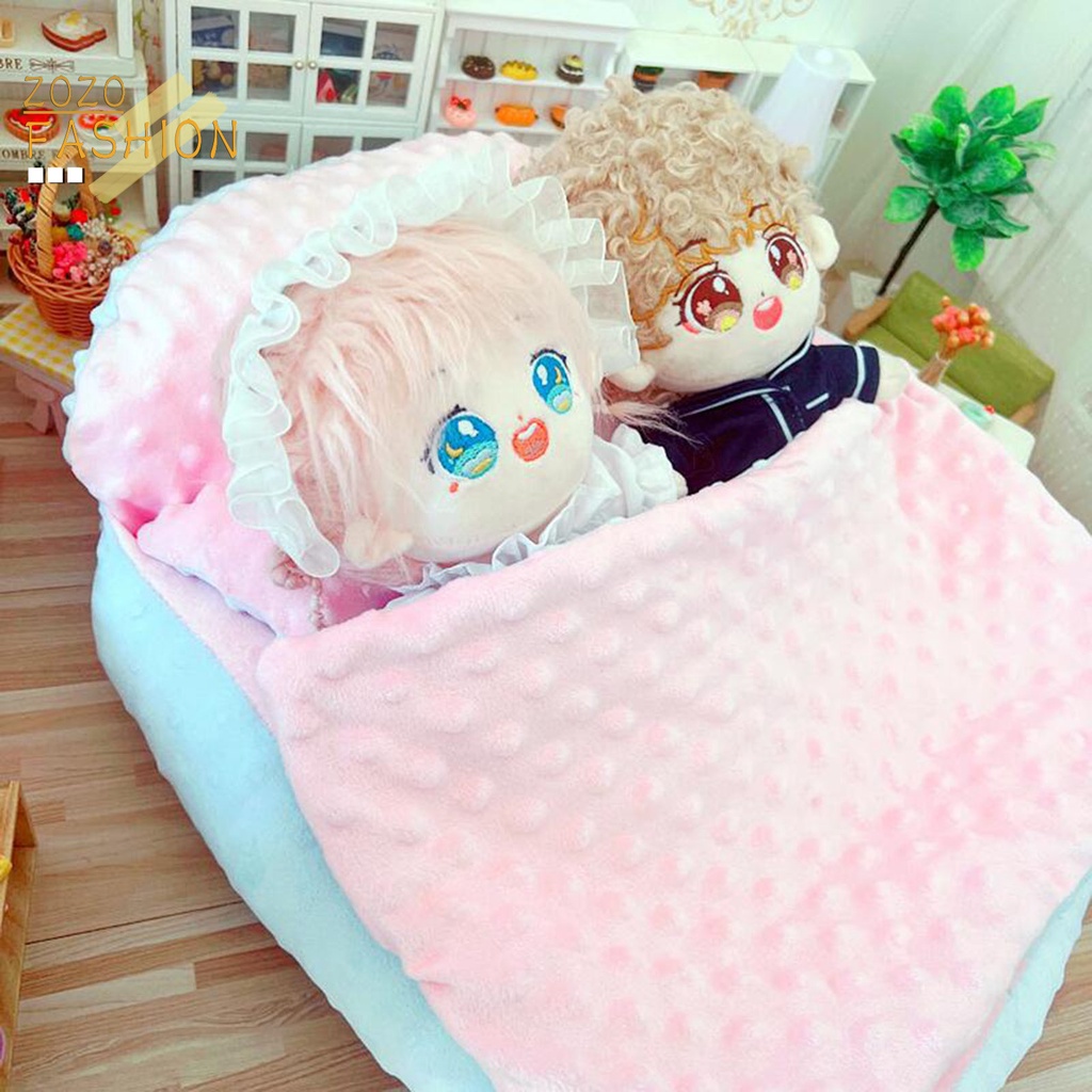 Set 3 Món Chăn Gối Hai Mặt Bằng Cotton PP Hình Chú Chó Nhỏ Dễ Thương