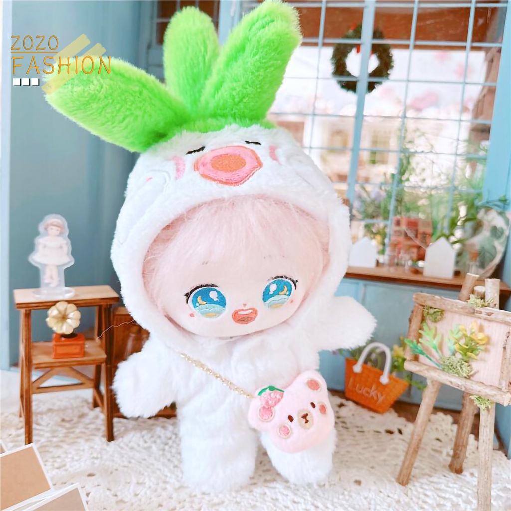 Bộ Áo Liền Quần Mềm Mại Hình Rau Củ Quả Dễ Thương Cho Búp Bê 20cm