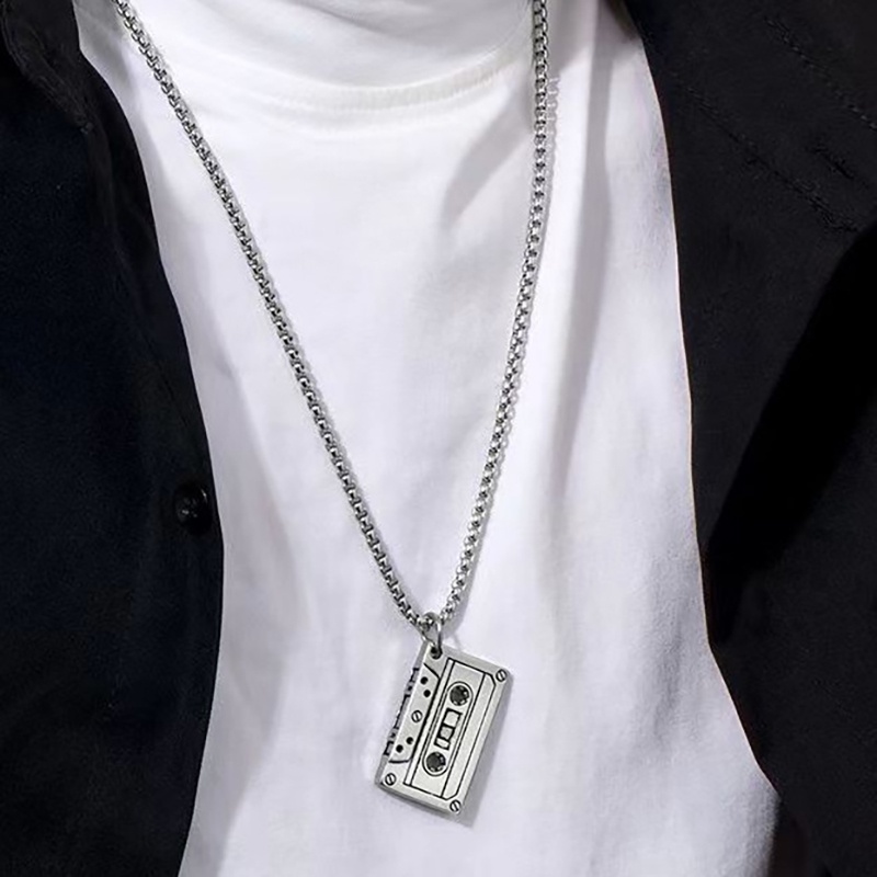 Vòng Cổ Bằng Thép Titan Phong Cách hip hop Thời Trang Cho Cặp Đôi