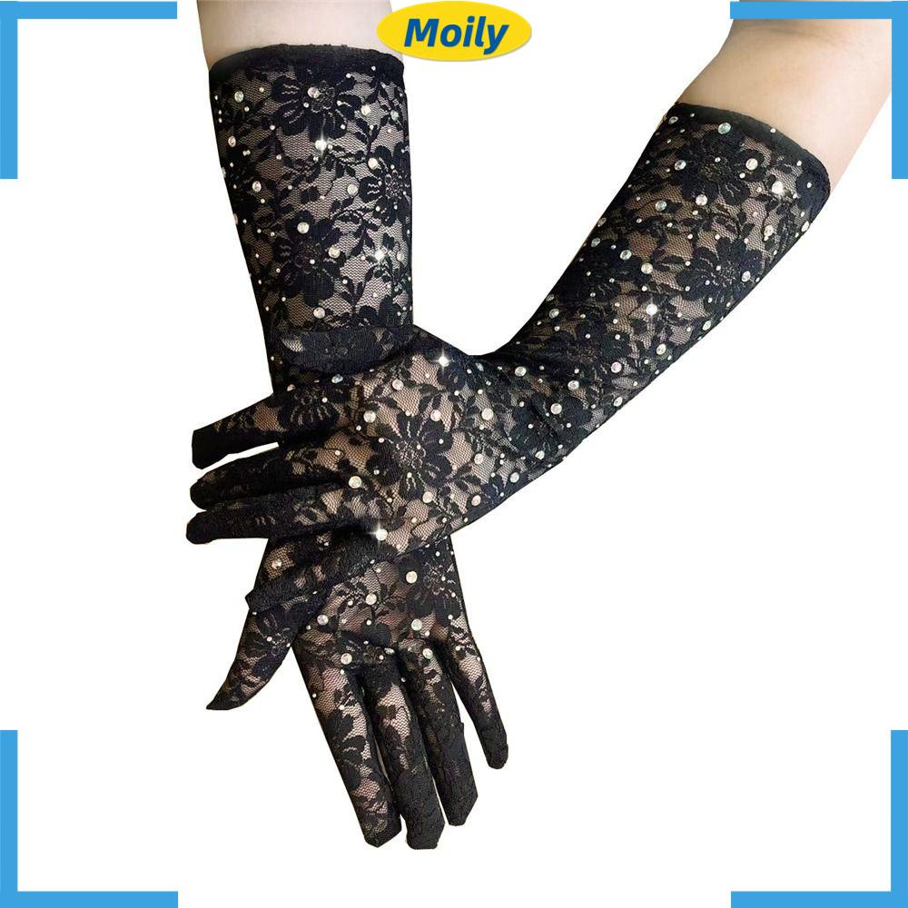 MOILYVN Găng Tay Lưới Lái Xe Biểu Diễn Sân Khấu Flash.