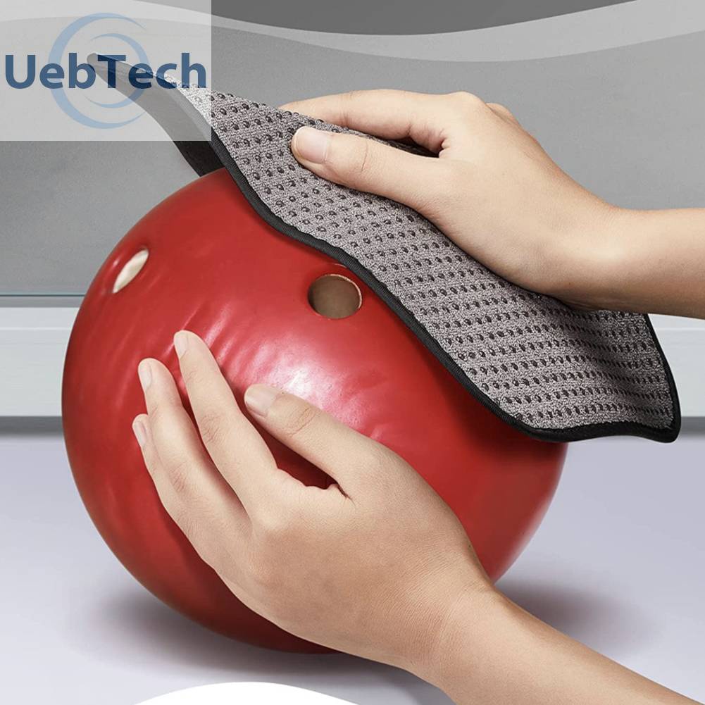 Khăn Lau Bóng Bowling Bằng Sợi Microfiber Mềm Nhẹ Màu Đen