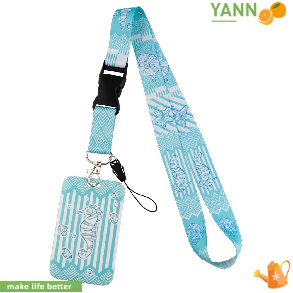 Giá Đỡ Huy Hiệu ID / Cá Ngựa / Japonicus Japonicus Màu Xanh Dương Gắn Móc Khóa Tiện Dụng Cho Văn Phòng Yan