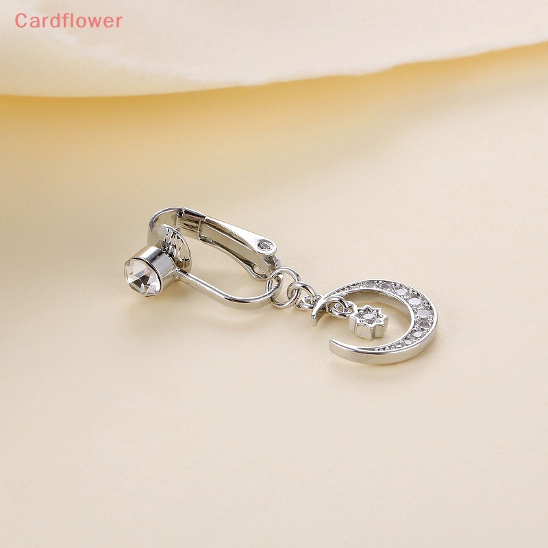 < Cardflower > Khuyên Xỏ Rốn / Rốn / Rốn / Rốn Đính Pha Lê Giả Hình Bướm / Mặt Trăng Mới