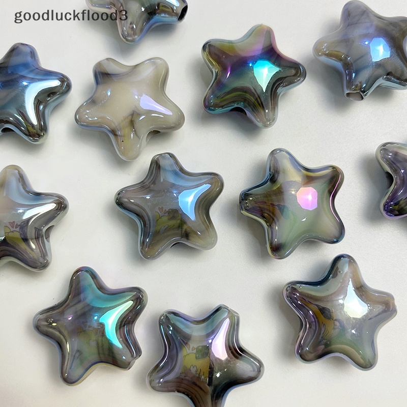 10 Hạt Acrylic Hình Ngôi Sao Năm Cánh Lấp Lánh Đầy Màu Sắc Dễ Thương Trang Trí Vòng Tay DIY [f