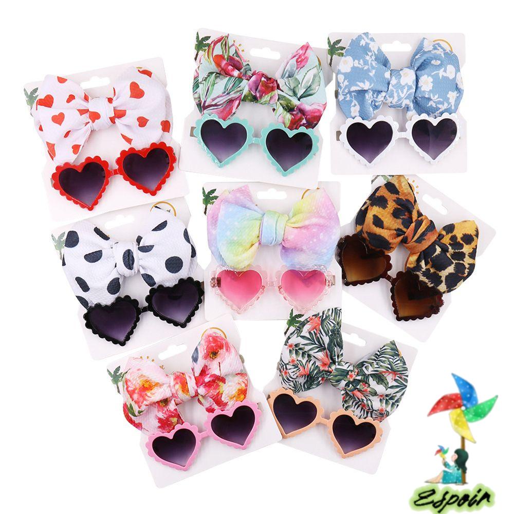 ESPO Bộ Kính Mát + Băng Đô Hình Trái Tim Cho Bé