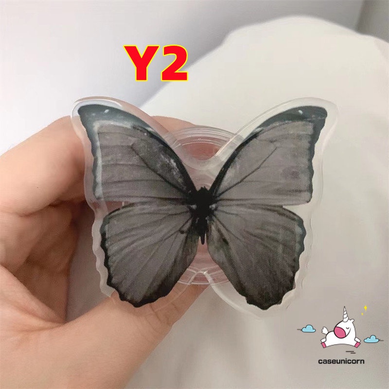 Giá Đỡ Điện Thoại Hình Bướm / Chó Mèo Màu Gradient Phong Cách Hàn Quốc