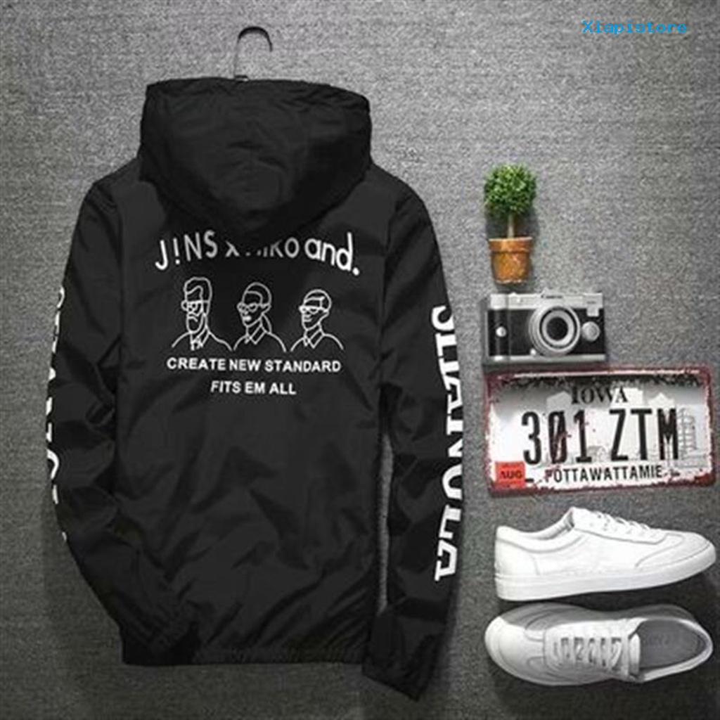 [XI] Áo Khoác Nam Dài Đến Giữa Bắp Chân Dáng Rộng Màu Sắc Tương Phản Thời Trang Xuân Thu