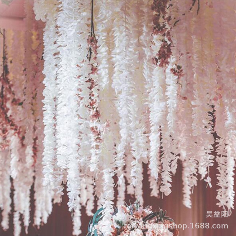 Dây Hoa Tử Đằng Giả 100cm Bằng Lụa Treo Trang Trí Nhà Cửa Đám Cưới