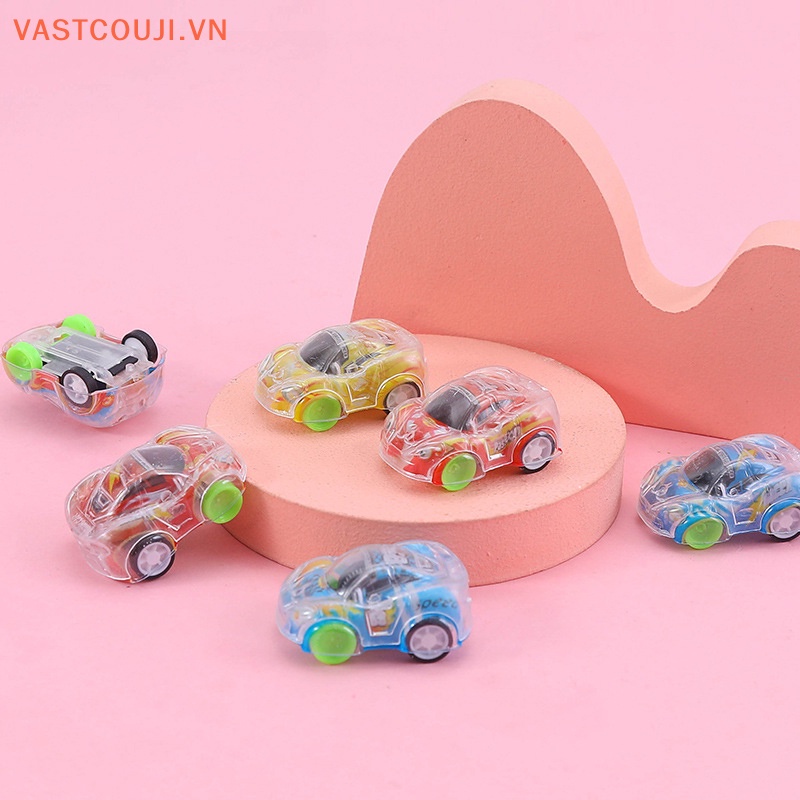 Bộ 5 Mô Hình Xe Hơi VASTJI Hai Lớp Trong Suốt Mini Dùng Làm Quà Tặng Sinh Nhật Cho Bé