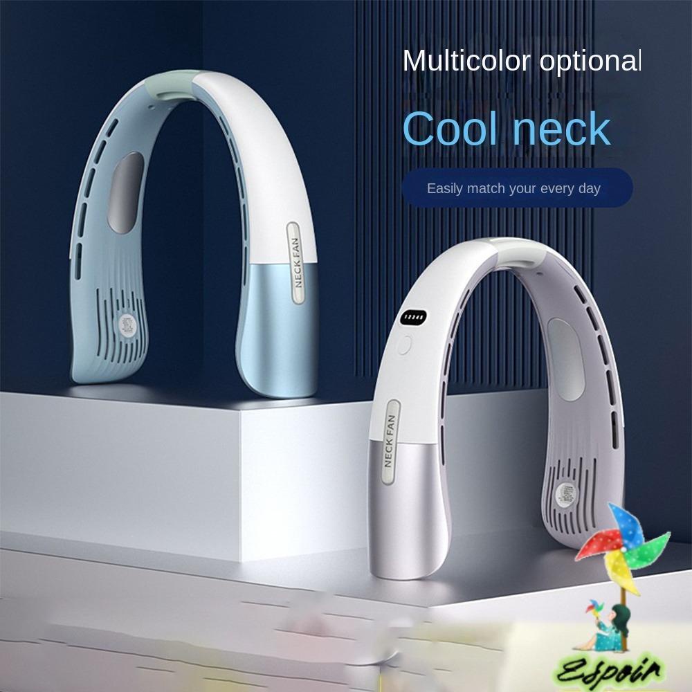 ESPO Quạt Đeo Cổ Không Cánh 5 Bánh Răng 2 Màu Sắc Tùy Chọn Kèm Sạc USB Tiện Dụng Mang Theo Du Lịch