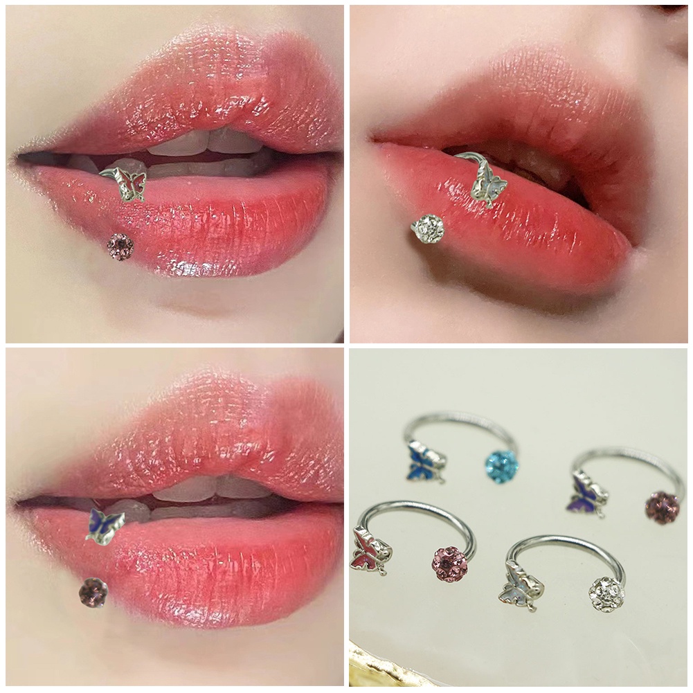 1 Khuyên Mũi Thép Titan Màu Sắc Ngọt Ngào Lấp Lánh