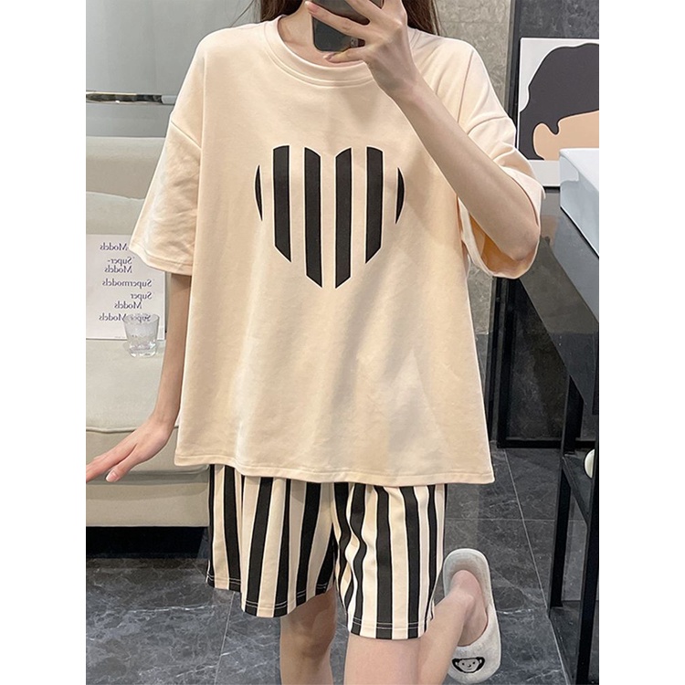 Bộ Đồ Ngủ Ba Món Dáng Rộng Phong Cách Hàn Quốc Thời Trang Xuân Thu Cho Nữ