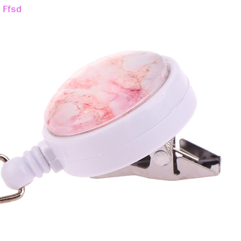 {Ffsd} Giá Đỡ Cuộn Dây ID Móc Chìa Khóa Có Thể Thu Gọn Họa Tiết Cẩm Thạch Cho Y Tá Bác Sĩ Bán