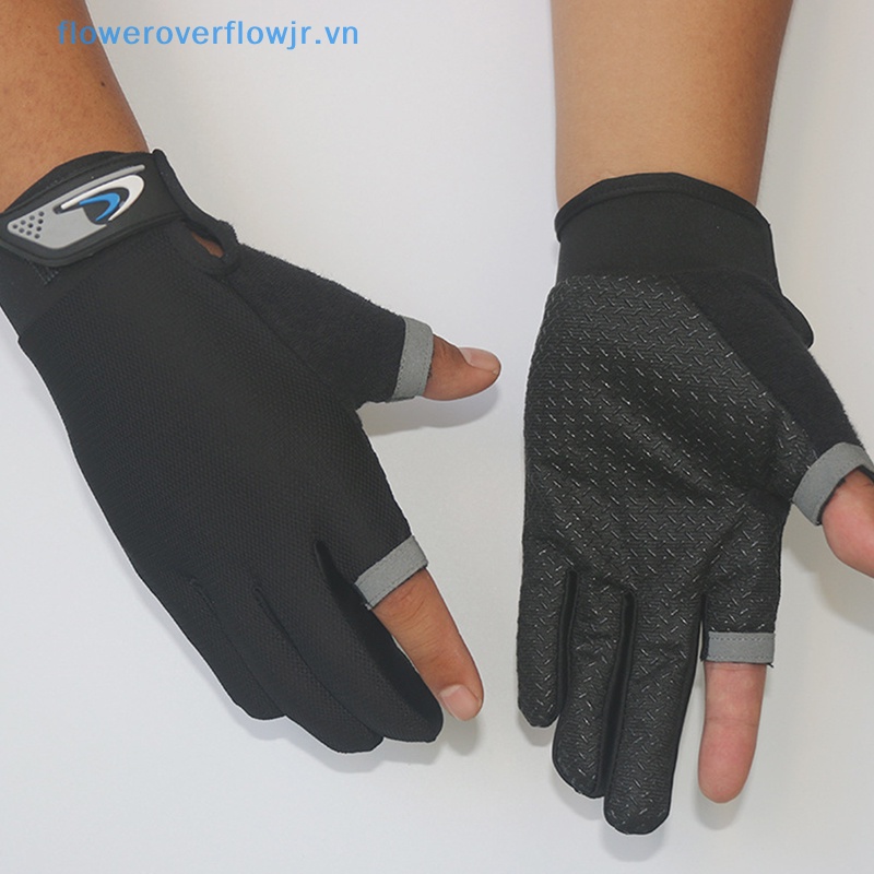 Găng Tay Chống Trượt Hai Ngón Thoáng Khí Bền Bỉ Dùng Khi Đi Câu Cá / Đạp Xe