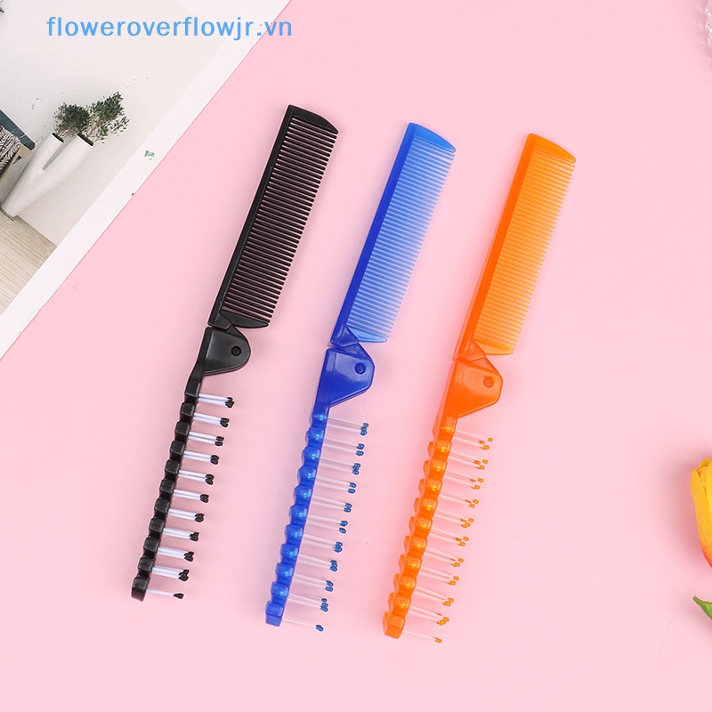 Lược Chải Tóc Bằng Nhựa Chống Tĩnh Điện Thiết Kế Gấp Gọn Tiện Dụng