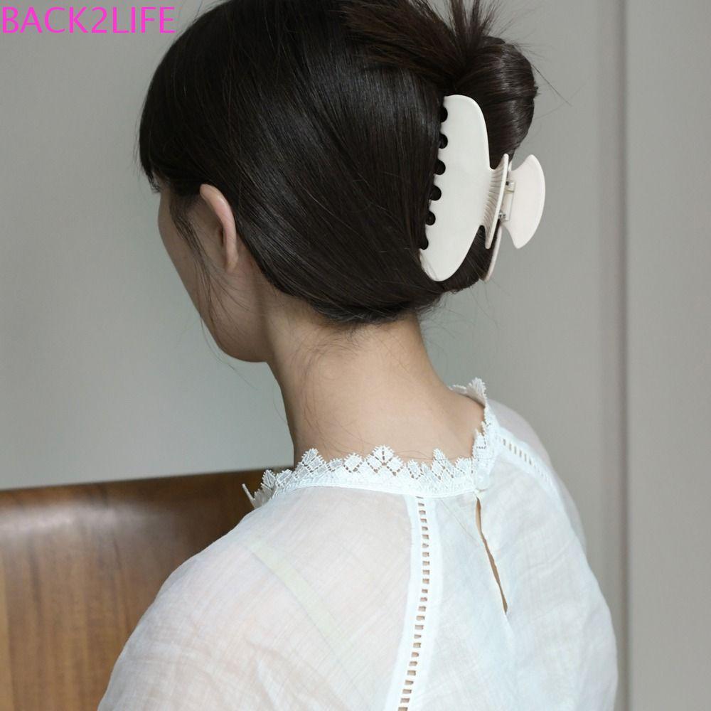 BACK2LIFE Kẹp Tóc Đuôi Ngựa Cỡ Lớn Phong Cách Hàn Quốc Thanh Lịch Cho Nữ