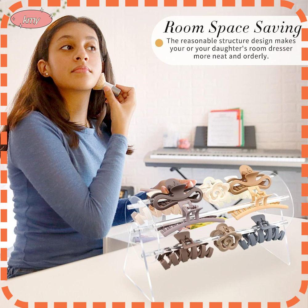 KRNY Kẹp Tóc Càng Cua Acrylic Trong Suốt Xoay 360 Độ Tiện Dụng Cho Nữ