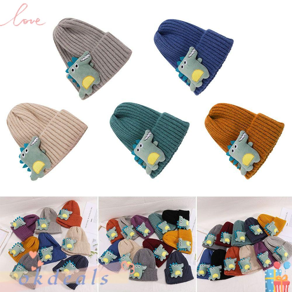 OKDEALS Mũ Len Giữ Ấm Tai Dễ Thương Cho Bé Trai