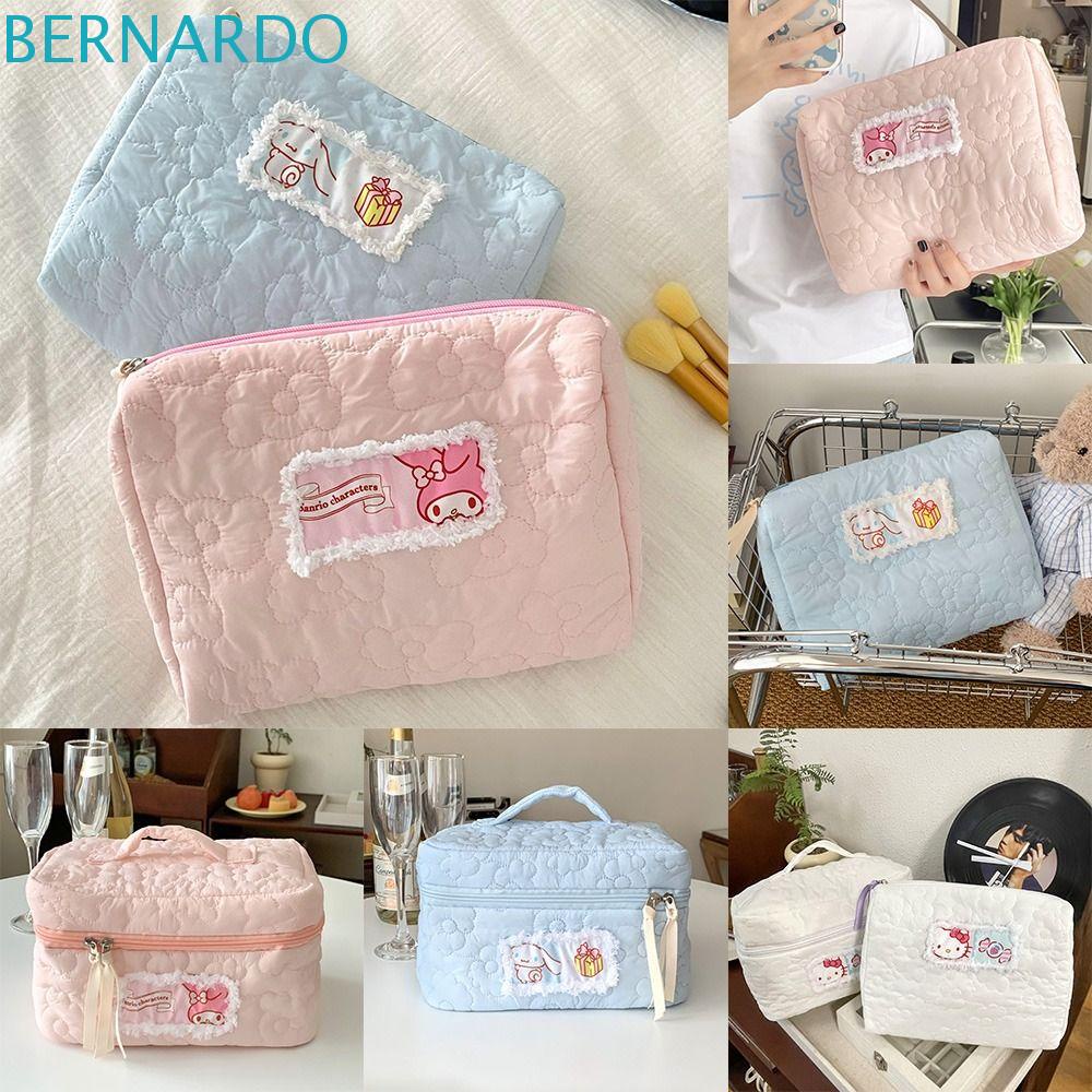 BERNARDO Túi Đựng Mỹ Phẩm / Đồ Vệ Sinh In Hoạt Hình Cinnamoroll Sức Chứa Lớn Phong Cách Hàn Quốc