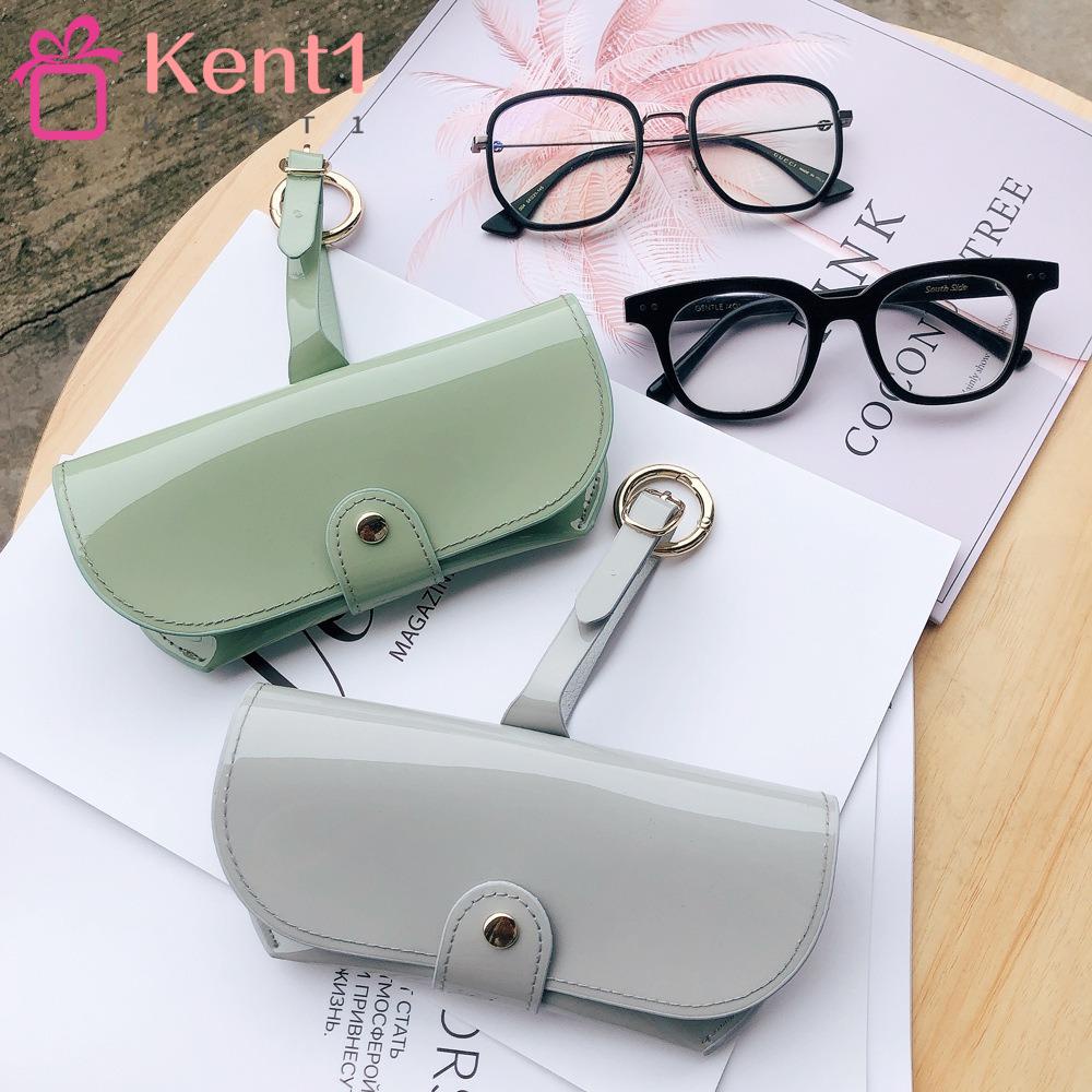 KENT1 Hộp Đựng Mắt Kính Bằng Da PU Có Dây Đeo Màu Trơn Thời Trang Cho Nam