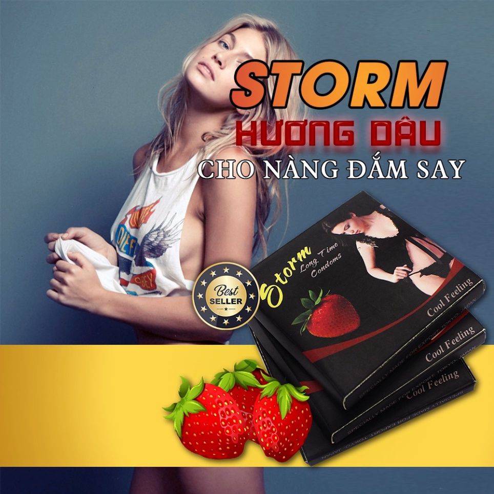 Combo 3 Hộp Bao Cao Su Storm [Thái Lan] BCS Gai Có 7 Viên Bi To