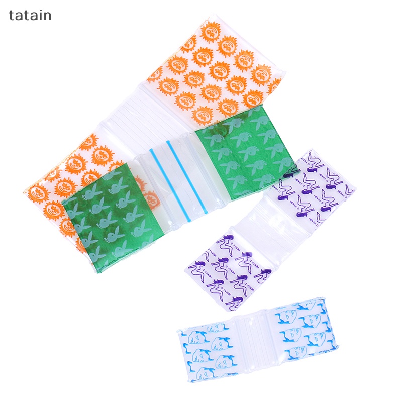 Set 100 Túi Khóa Zip Kích Thước 1.6 * 2 / 1.8 * 2.5 / 2.5 * 3 / 3 * 4cm