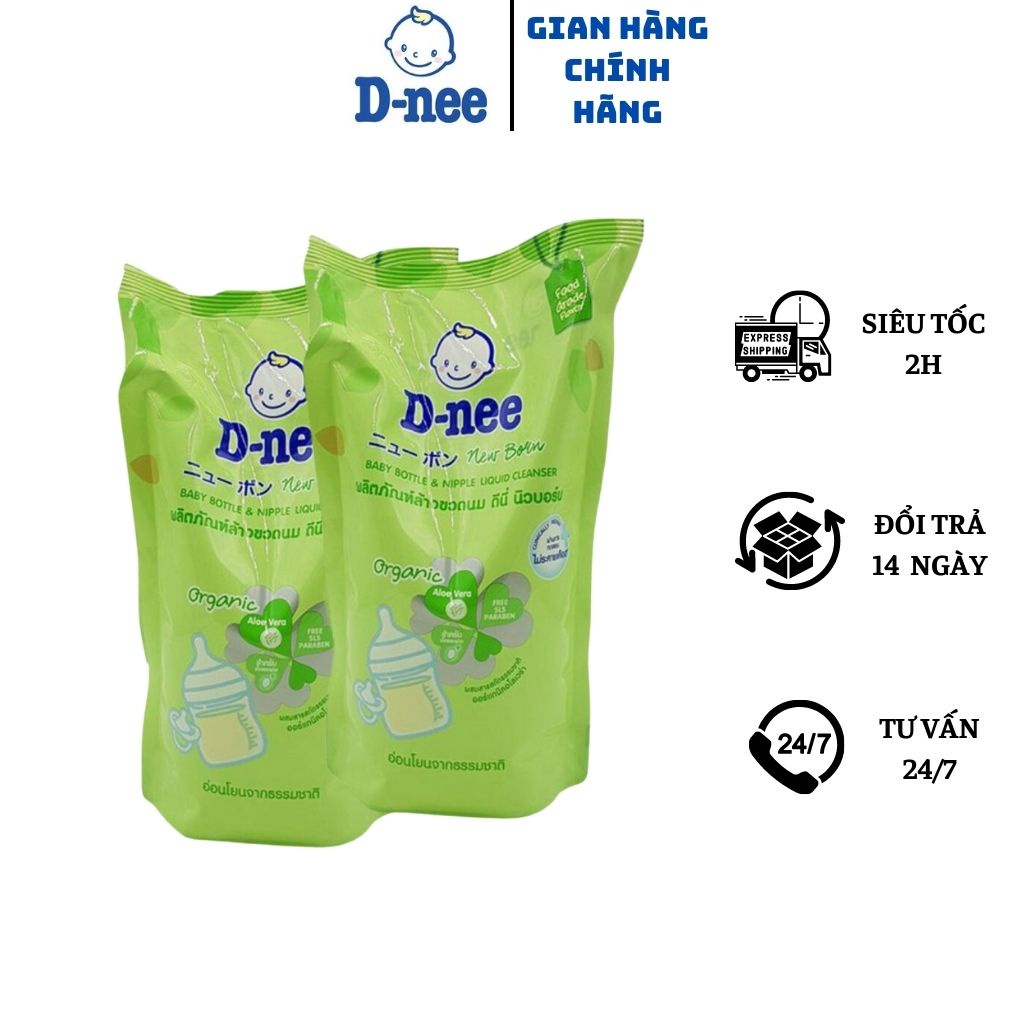 ComBo 2 Túi Nước xúc bình sữa Dnee, rửa bình sữa Dnee dạng túi (bịch) 400ml - An toàn cho bé Yêu ...