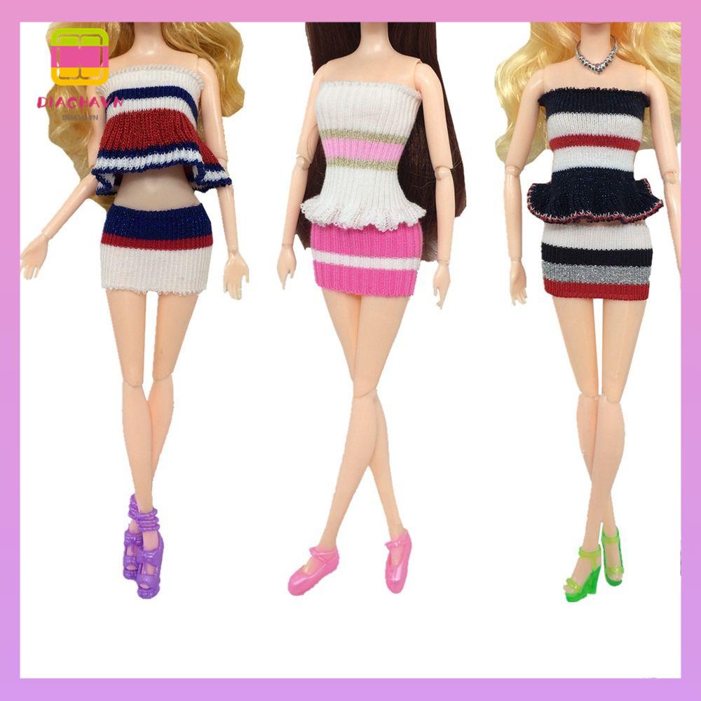 DIACHAVN 1 Bộ Áo Sweater Dệt Kim Mini Nhiều Màu Sắc Dùng Làm Quà Tặng Cho Búp Bê