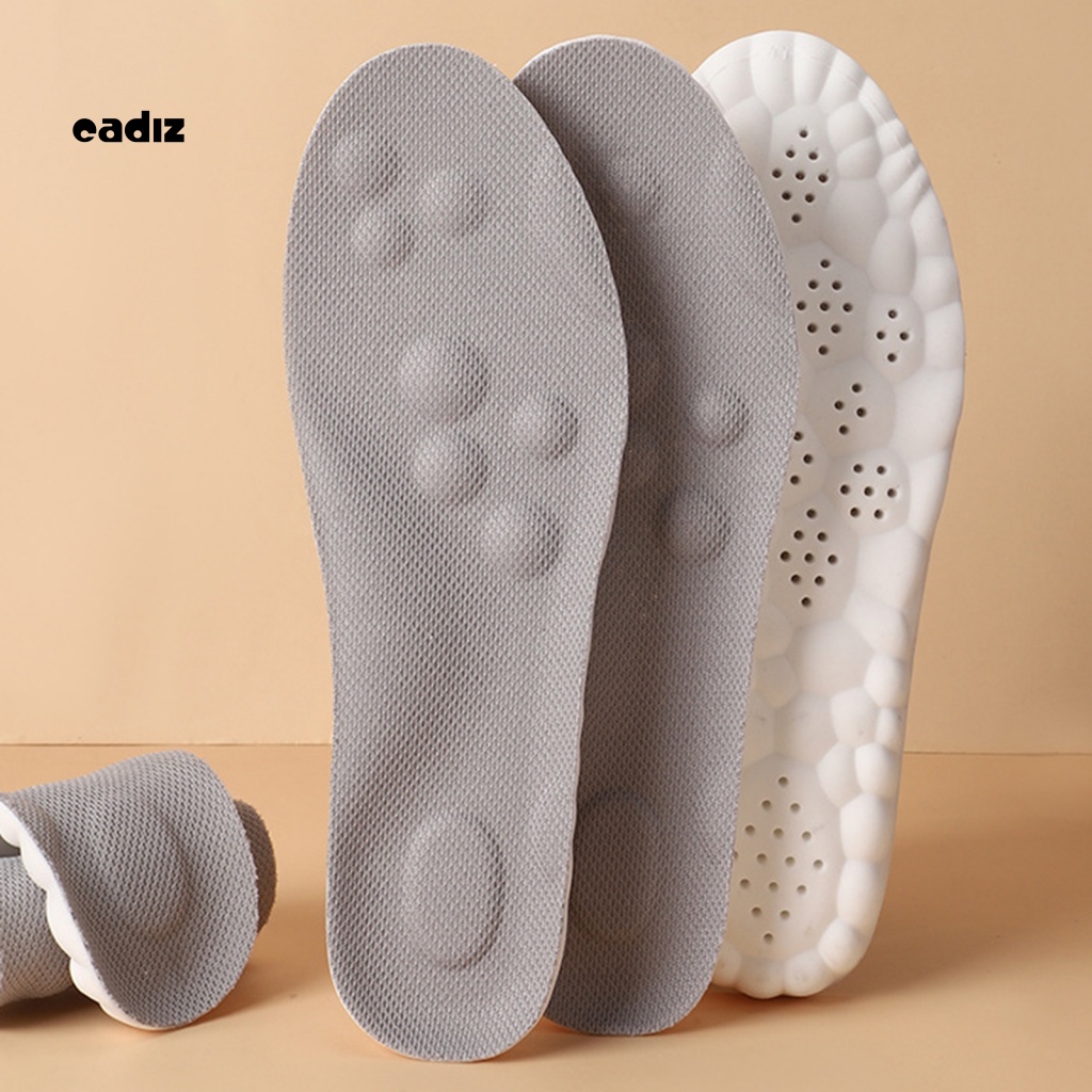 Set 3 Cặp Đế Lót Giày Thể Thao Bằng Polyurethane Đàn Hồi Cao Thoáng Khí Chống Mồ Hôi Kèm Điểm Bấm Huyệt